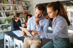 Business meeting and teamwork by business people in office
