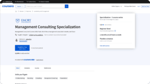 management consulting specialization