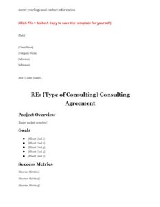 consulting agreement proposal